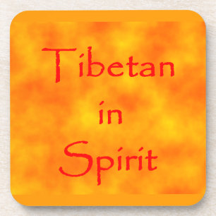 Posavasos Tibetano en montaña rusa de corcho de Espíritu