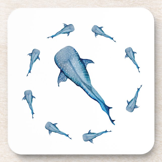 Posavasos Tiburón ballena acuática (Frente)