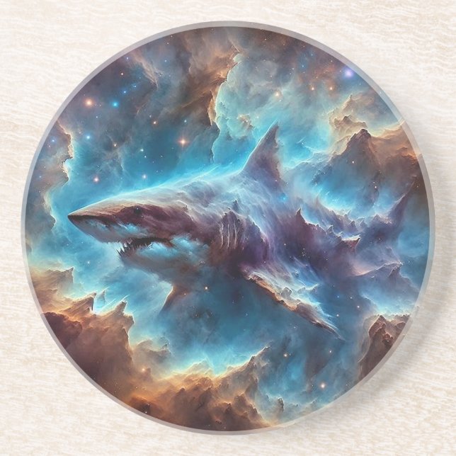 Posavasos Tiburón de Nebulosa Espacial (Frente)