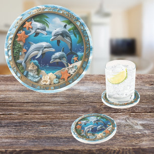 Posavasos Tide Treasures Piedra Arenisca Redonda