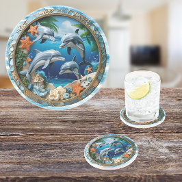 Posavasos Tide Treasures Round Sandstone