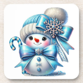Posavasos Tiempo de invierno de Blue Snowman