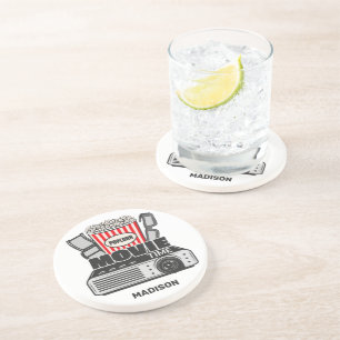 Posavasos Tiempo de película de nombre personalizado