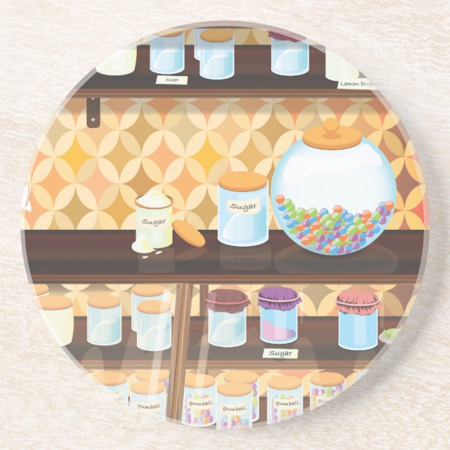 Posavasos Tienda de dulces (Frente)