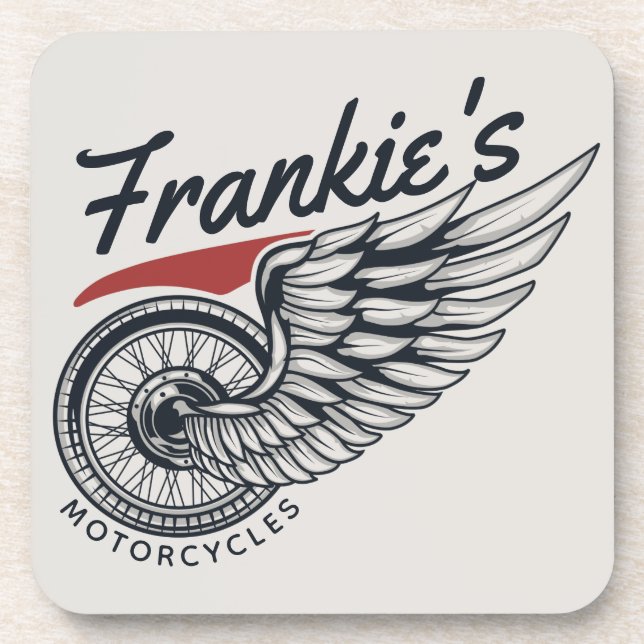 Posavasos Tienda personalizada de motocicletas Volando en bi (Frente)
