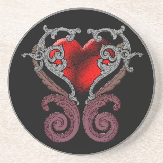 Posavasos Tienes Mi Corazón (Rojo) (Frente)