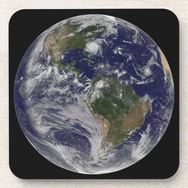 Posavasos Tierra Llena Con El Huracán Irene En La Costa Este (Frente)