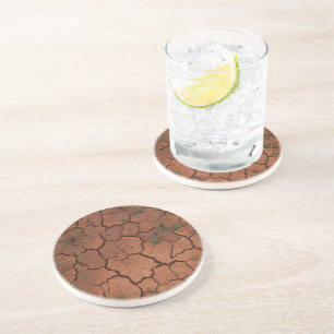 Posavasos tierra seca y agrietada