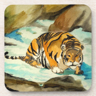 Posavasos Tigre acuarela