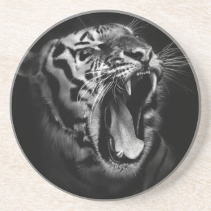 Posavasos Tigre blanco y negro