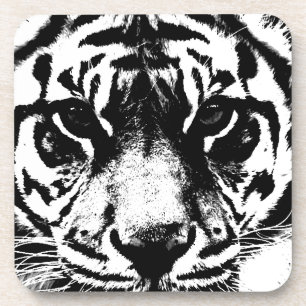 Posavasos Tigre blanco y negro
