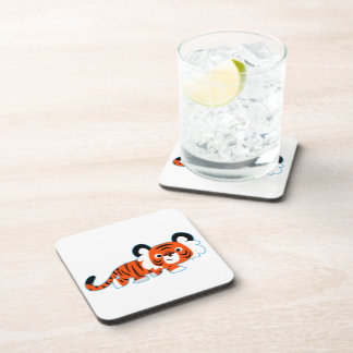Posavasos Tigre Personalizado lindo en el juego de gallos de