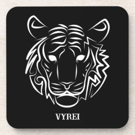 Posavasos Tigre tribal blanco y negro