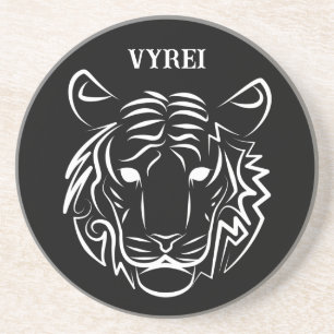 Posavasos Tigre tribal blanco y negro