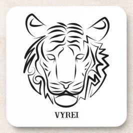 Posavasos Tigre tribal blanco y negro