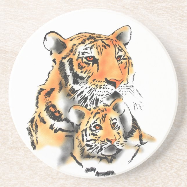 Posavasos Tigres y copos (Frente)