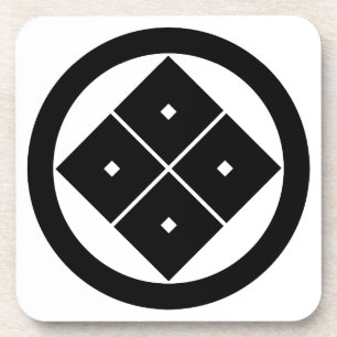 Posavasos Tilted four-square-eyes in circle
