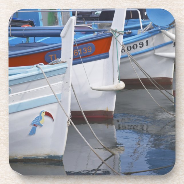 Posavasos Típicos barcos de pesca provenzales pintados en 2 (Frente)