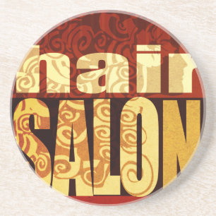 Posavasos Tipo tonos de la tipografía del salón de pelo