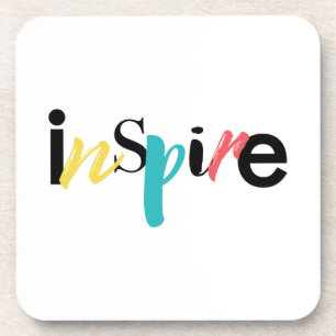 Posavasos Tipografía alegre, creativa, moderna de Inspire
