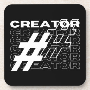 Posavasos Tipografía de hashtag de creador