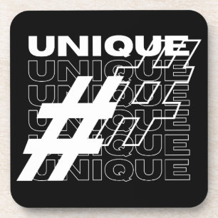 Posavasos Tipografía de Hashtag Única