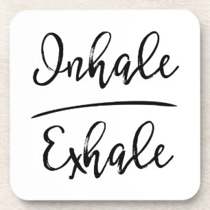 Posavasos Tipografía de inhalación