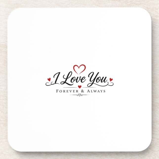 Posavasos Tipografía de Te Amo (Frente)