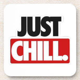 Posavasos Tipografía Just Chill