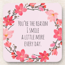 Tipografía linda de flores rosadas rubor