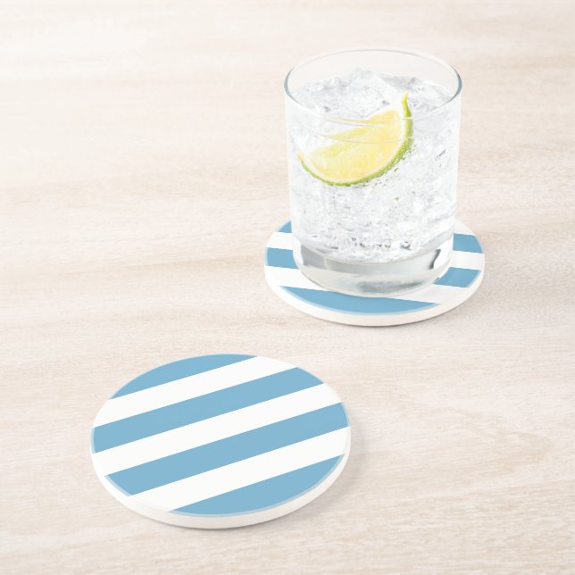 Posavasos Tiras de colores oceánicos Trivet (Lado)