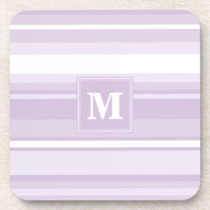 Posavasos Tiras moradas monogramo