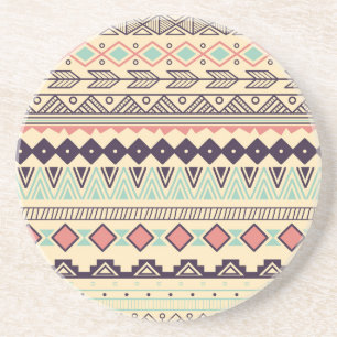 Posavasos Tiras tribales aztecas: Ilustracion vintage