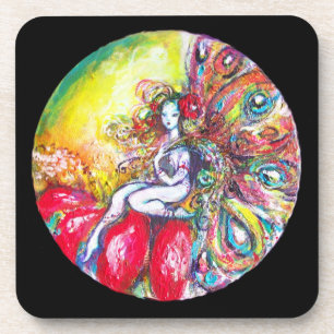 POSAVASOS TITANIA EN LA FLOR ROJA