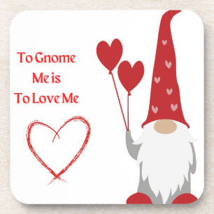 Posavasos To Gnome Me is To Love Me with a Valentine Gnome