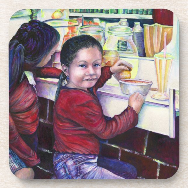 Posavasos Todas las chicas buenas tienen helado, México (Frente)