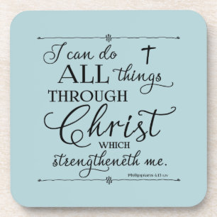 Posavasos Todas las cosas a través de Cristo - Filipinas 4: