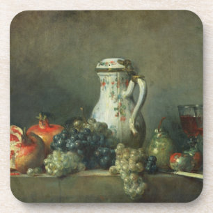 Posavasos Todavía vida con las uvas y las granadas, 1763