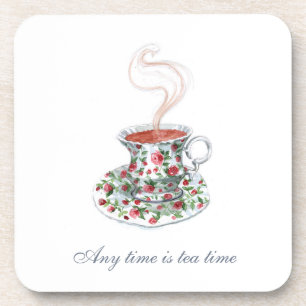 Posavasos Todo el tiempo es tiempo té Tea Slogan Cita Vinta