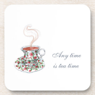Posavasos Todo el tiempo es tiempo té Tea Slogan Cita Vinta