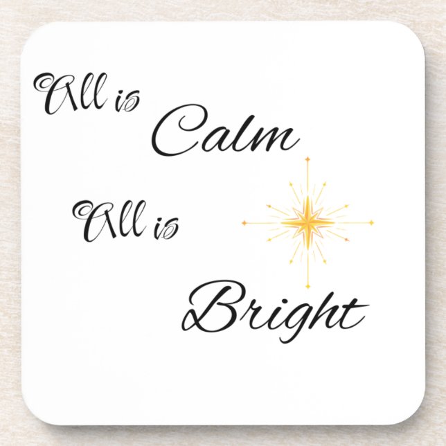 Posavasos Todo es calma, todo es brillante en un (Frente)