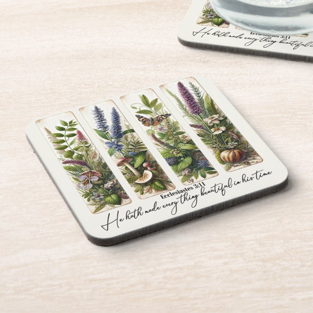 Posavasos Todo hermoso en su tiempo botánico (Lado Izquierdo)
