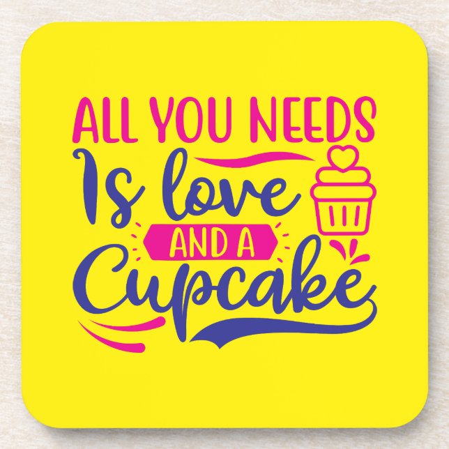 Posavasos Todo lo que necesitas es amor y torta (Frente)