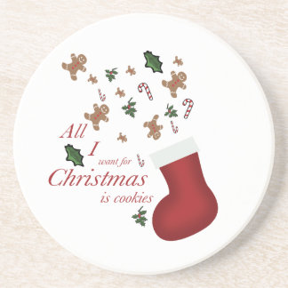 Posavasos todo lo que quiero para navidad es galleta