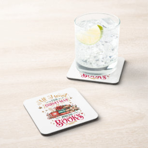 Posavasos Todo lo que Quiero para Navidad son Más Libros