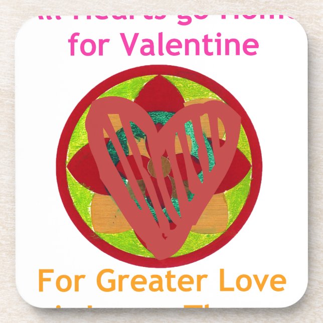 Posavasos Todos los corazones se van a casa para la impresió (Frente)