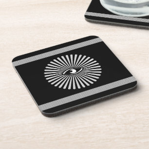 Posavasos Todos los ojos mirados Starburst Stripe Pinstripe