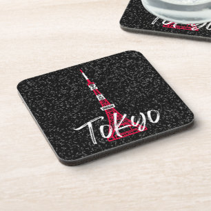Posavasos Tokyo Tower Sketch de Minato, Tokio, Japón