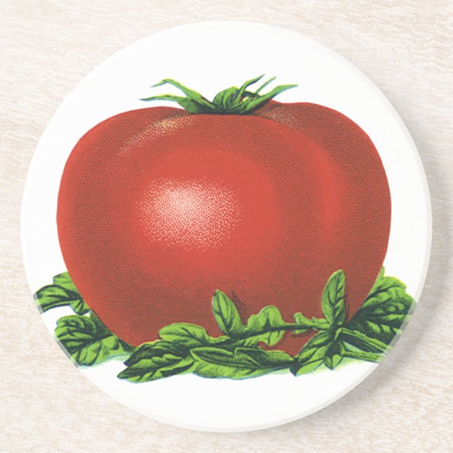 Posavasos Tomate, verduras y frutas de la madriguera roja (Frente)