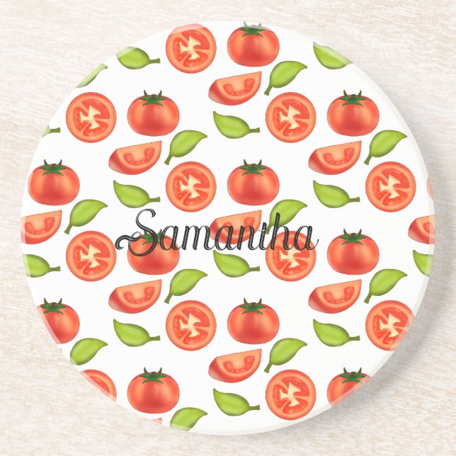 Posavasos Tomates Y Leafas De Oregano (Frente)